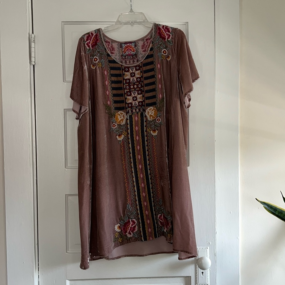 Johnny Was pink dress